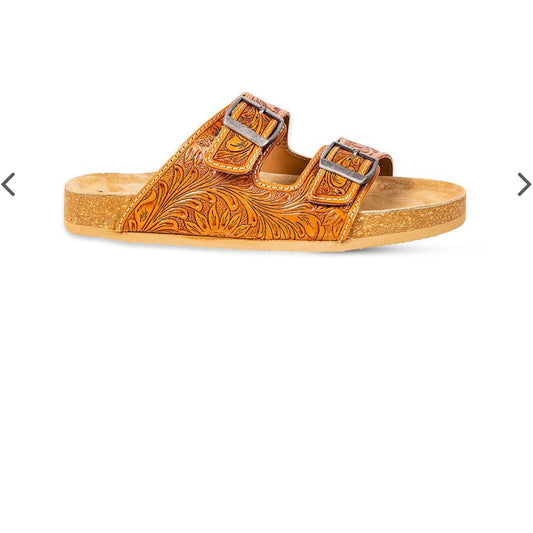 Molly Megan Hand Tooled Leather Sandals